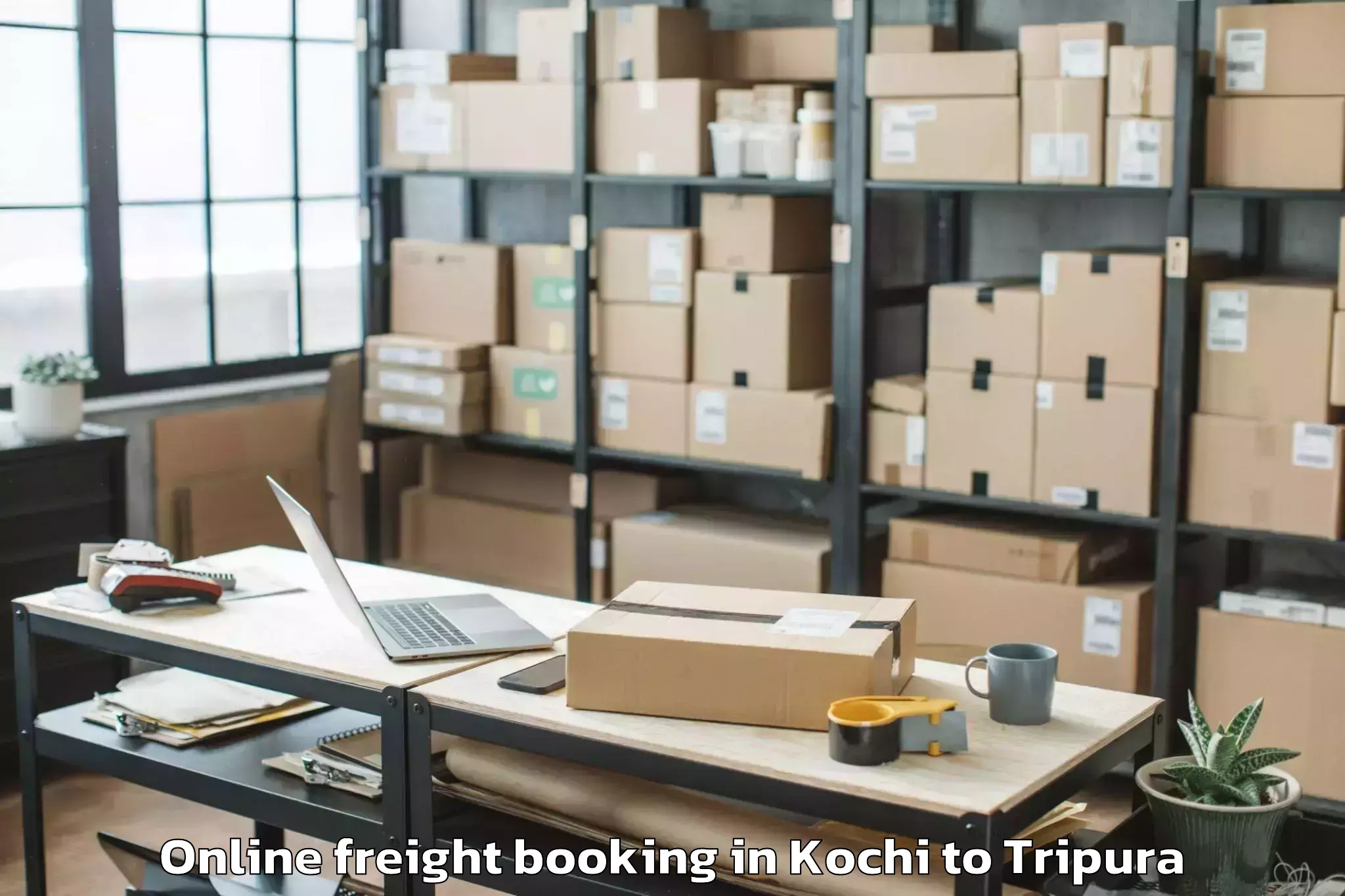 Book Kochi to Tulashikhar Online Freight Booking Online